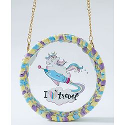 Babyhug Sling Bag Unicorn Print- Multicolor