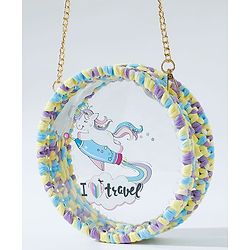 Babyhug Sling Bag Unicorn Print- Multicolor