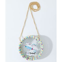Babyhug Sling Bag Unicorn Print- Multicolor