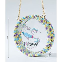 Babyhug Sling Bag Unicorn Print- Multicolor