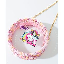 Babyhug Sling Bag Unicorn Print- Pink