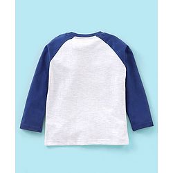 Babyhug Cotton Knit Full Sleeves Night Suit Wild Animal Print - Blue