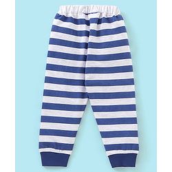 Babyhug Cotton Knit Full Sleeves Night Suit Wild Animal Print - Blue