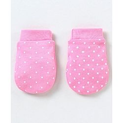 Babyhug 100% Cotton Mittens Butterfly Print Pack of 3 - Pink & Blue