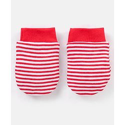 Babyhug 100% Cotton Lady Bug Print Mittens Pack of 3 - Multicolor