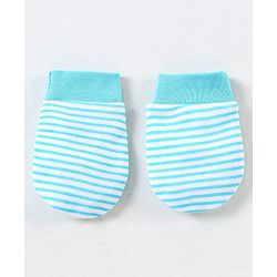 Babyhug 100% Cotton Mittens Floral Print Pack of 3 - Pink & Blue