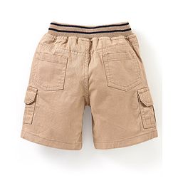 Babyhug Cotton Knee Length Bermuda Solid Colour - Beige
