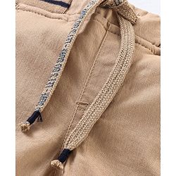 Babyhug Cotton Knee Length Bermuda Solid Colour - Beige