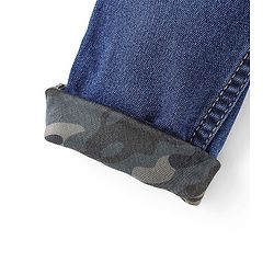Babyhug Cotton Full Length Solid Denim with Stretch Jeans   Fly With Zipper -  Blue