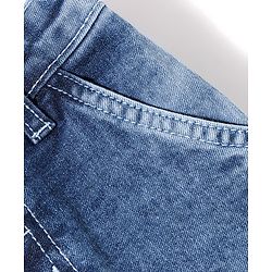 Babyhug Cotton Stretchable Full Length Washed Denim Jeans   Fly With Zipper -  Blue