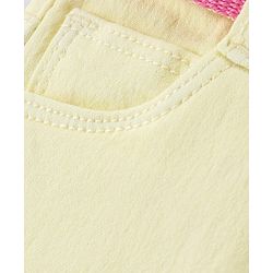 Babyhug Denim Full Length Stretchable Washed Jeans - Yellow