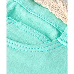 Babyhug Denim Full Length Stretchable Washed Jeans - Mint
