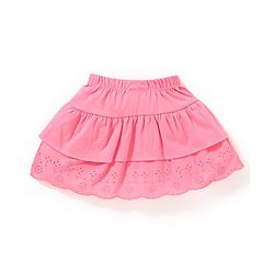 Babyhug 100% Cotton Sleeveless Floral Printed Top and Skirt Set - Green & Pink