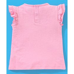 Babyhug 100% Cotton Sleeveless Top and Skirt Set Rainbow Print - Pink