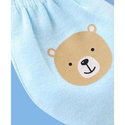Babyhug 100% Cotton Knit Striped Mittens Pack of 3 - Orange Green & Blue