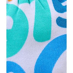 Babyhug 100% Cotton Mittens And Booties Numbers Print - Red