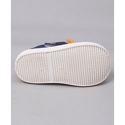Cute Walk by Babyhug Velcro Closure Casual Shoes  with Floral Embroidery and Bow Applique - Yellow