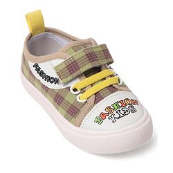 Cute Walk by Babyhug Checks Casual Shoes with Velcro Closure - Yellow