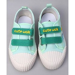 Cute Walk by Babyhug Velcro Closure Dino Printed Casual Shoes - Green