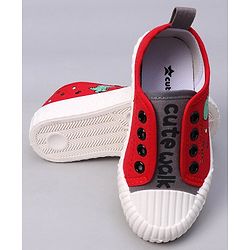 Cute Walk by Babyhug Slip On Dino Printed Casual Shoes - Red