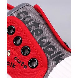 Cute Walk by Babyhug Slip On Dino Printed Casual Shoes - Red