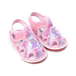 Cute Walk by Babyhug Velcro Closure Sandals Puppy Patch - Pink