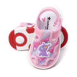 Cute Walk by Babyhug Velcro Closure Sandals Puppy Patch - Pink