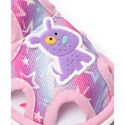 Cute Walk by Babyhug Velcro Closure Sandals Puppy Patch - Pink