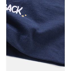 Babyhug Cotton Knit Half Sleeves Night Suit Moon Print - Navy Blue
