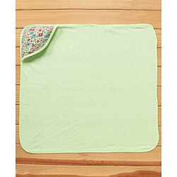Babyhug Terry Bath Towel Floral Print - Green