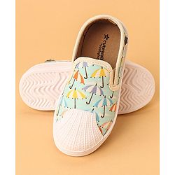 Cute Walk by Babyhug Slip on Casual Shoes with Umbrella Print - Blue