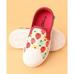 Cute Walk by Babyhug Slip On Bugs Printed Casual Shoes - Pink