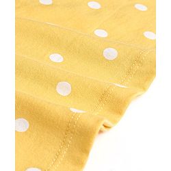 Babyhug 100% Cotton Knit Sleeveless Top Polka Dots Print - Light Blue
