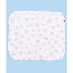 Babyhug Knitted Terry Wash cloth Pack of 6 Polka Dots Print - Red & White