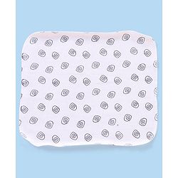 Babyhug Knitted Terry Wash Cloth Pack of 6 Swirls Print - Navy & White