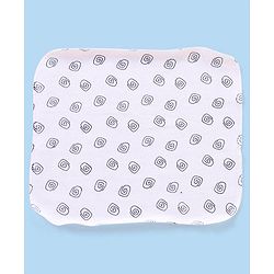 Babyhug Knitted Terry Wash Cloth Pack of 6 Swirls Print - Navy & White