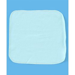 Babyhug Knitted Terry Solid Wash Cloth Pack of 6 - Navy Sky Blue & Red