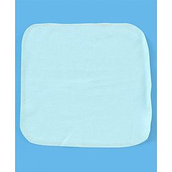 Babyhug Knitted Terry Solid Wash Cloth Pack of 6 - Navy Sky Blue & Red