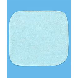 Babyhug Knitted Terry Solid Wash Cloth Pack of 6 - Navy Sky Blue & Red