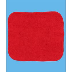 Babyhug Knitted Terry Solid Wash Cloth Pack of 6 - Navy Sky Blue & Red