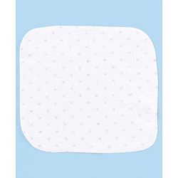 Babyhug Knitted Terry Wash Cloth Pack of 6 Polka Dots Print - Red & White