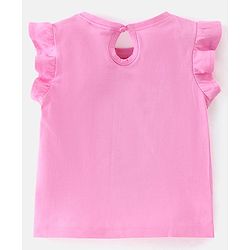 Babyhug 100% Cotton Knit Half Sleeves Top and Shorts Toucan Sequin Print - Blue & Pink