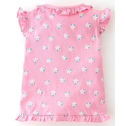 Babyhug 100% Cotton Frill Sleeves Antibacterial Vests With Floral Print Pack of 2- Pink & Yellow