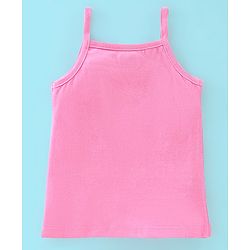Babyhug 100% Cotton Knit Sleeveless Antibacterial Slips Butterfly & Polka Dot Print Pack of 3 - Pink Purple & White