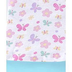 Babyhug 100% Cotton Knit Sleeveless Antibacterial Slips Butterfly & Polka Dot Print Pack of 3 - Pink Purple & White