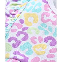 Babyhug 100% Cotton Sleeveless Onesie with Head Band Abstract Print - Multicolour