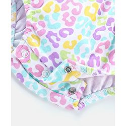 Babyhug 100% Cotton Sleeveless Onesie with Head Band Abstract Print - Multicolour