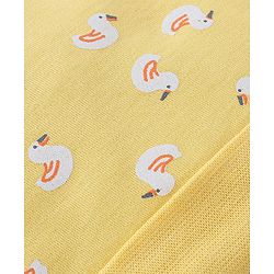 Babyhug 100% Cotton Duck Print Cap Mittens & Booties Set - Yellow