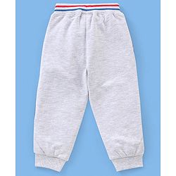 Babyhug Cotton Knit Half Sleeves T-Shirt & Lounge Pants Set Colour Block - Red Blue & White