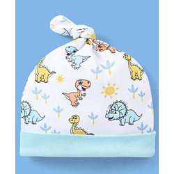 Babyhug 100% Cotton Cap Dino Printed - Blue